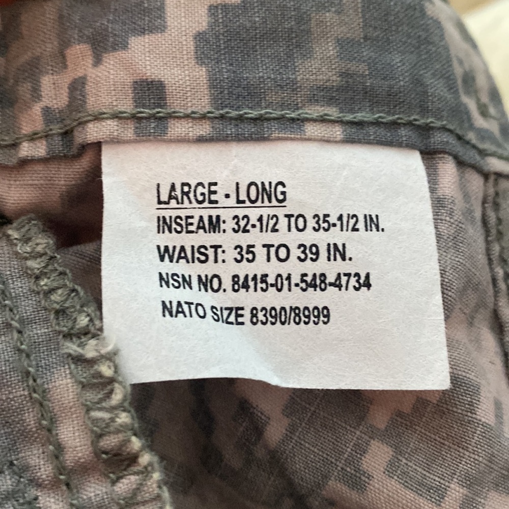 Army Combat Uniform Trousers L/Long - USA Military Style - Picture 11 of 16